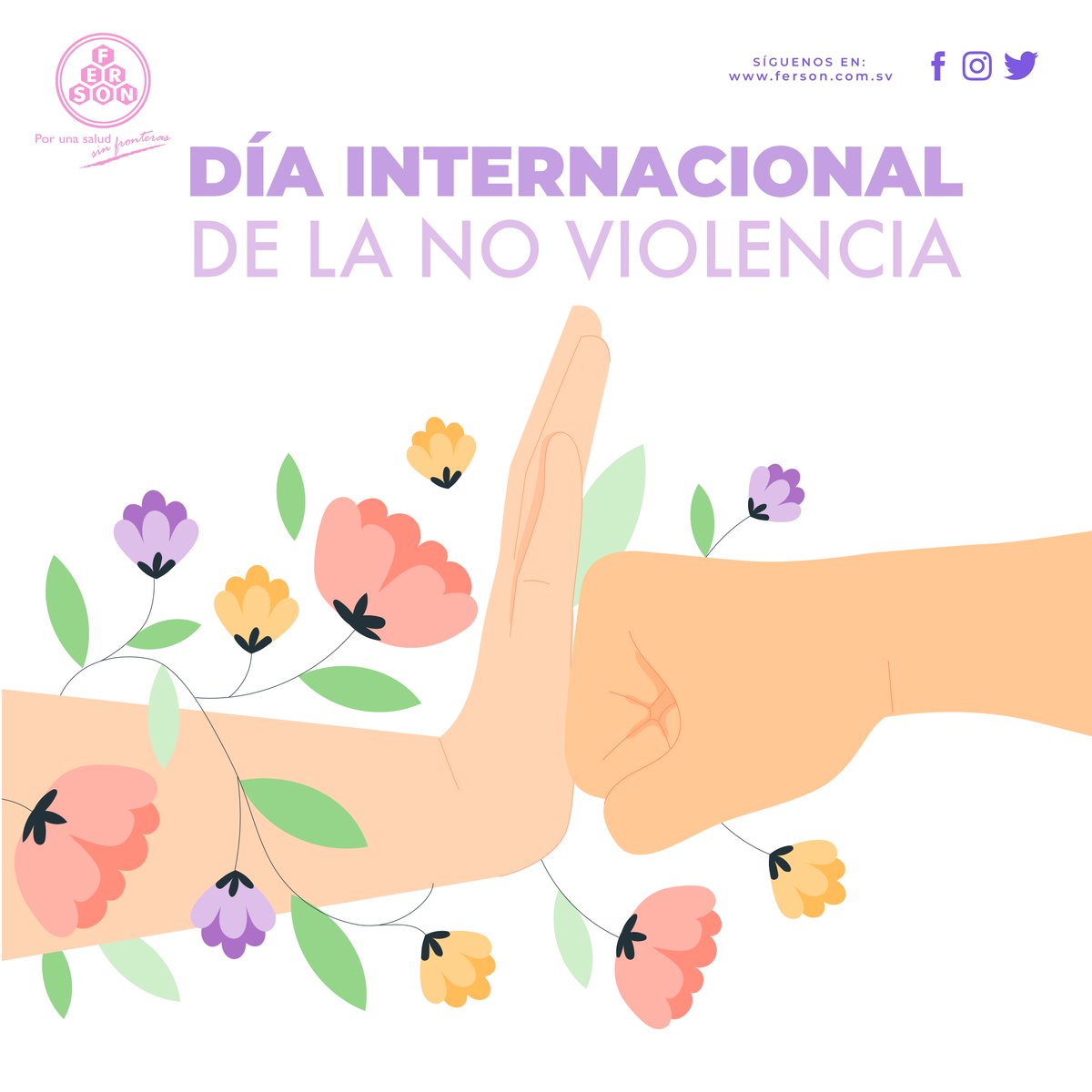 FersonSV's tweet photo. Difundamos el mensaje de la no violencia, mediante la educación y la conciencia pública, logrando así sensibilizar a cerca de que la paz, tolerancia y comprensión.  #noalaviolencia #altoalaviolencia #paz #02deoctubre #Ferson https://t.co/SidTb5wl77