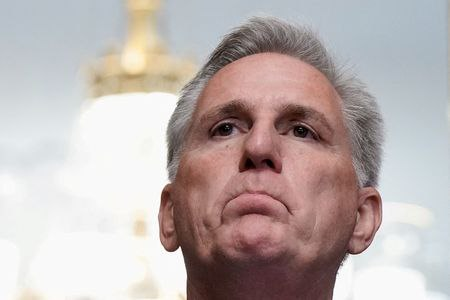 Fxhedgers's tweet image. US HOUSE SPEAKER MCCARTHY BRACES FOR LIKELY NEW REPUBLICAN REBELLION (Reuters)

Speaker Kevin McCarthy is staring down a threat to his leadership, which could plunge the Republican Party back into a crisis this week, days after dodging a federal government shutdown.