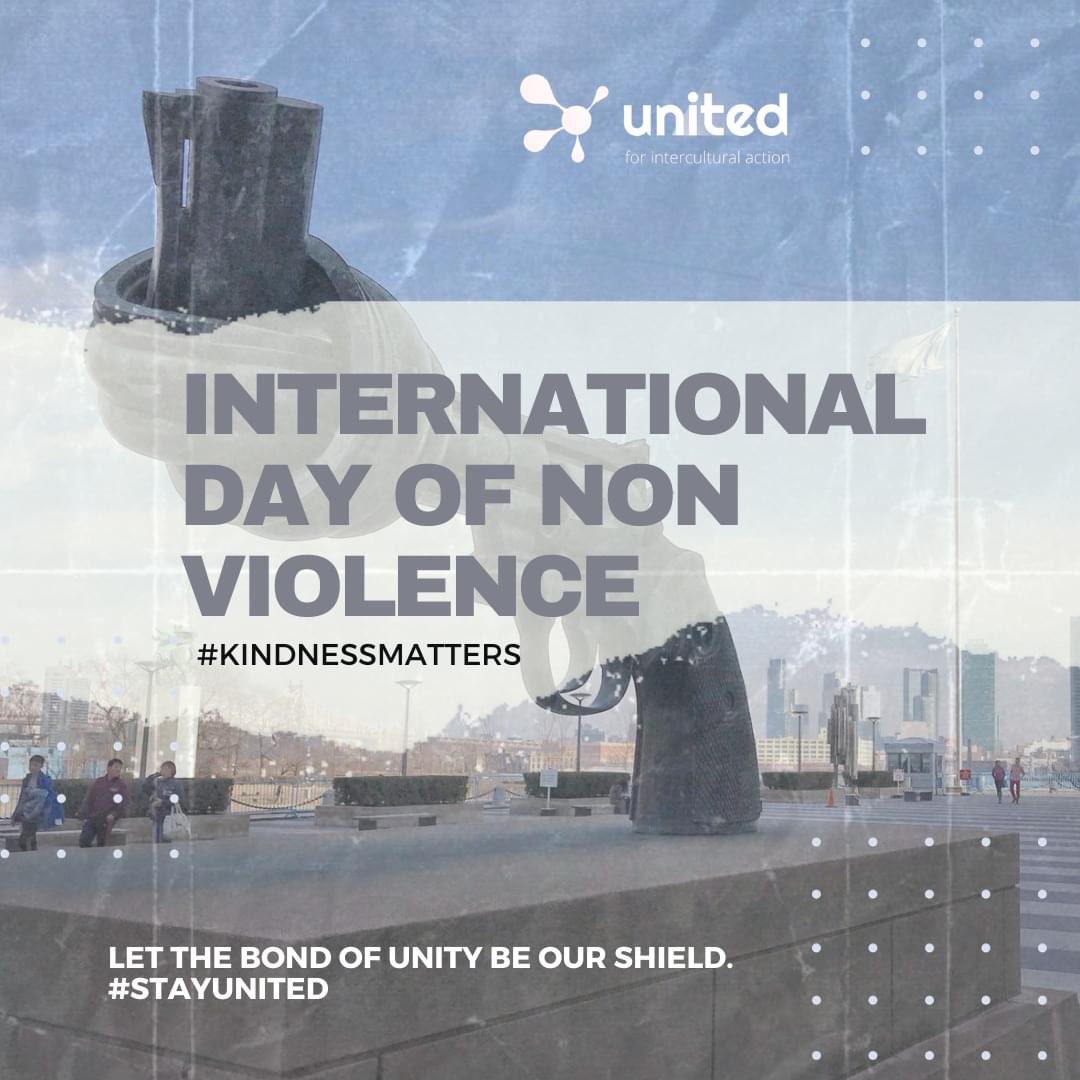 Happy #InternationalDayOfNonViolence . Established by the <a href="/UN/">United Nations</a> it reminds us the importance of such a vital element, in activists fights but also in everyday life. #stayunited