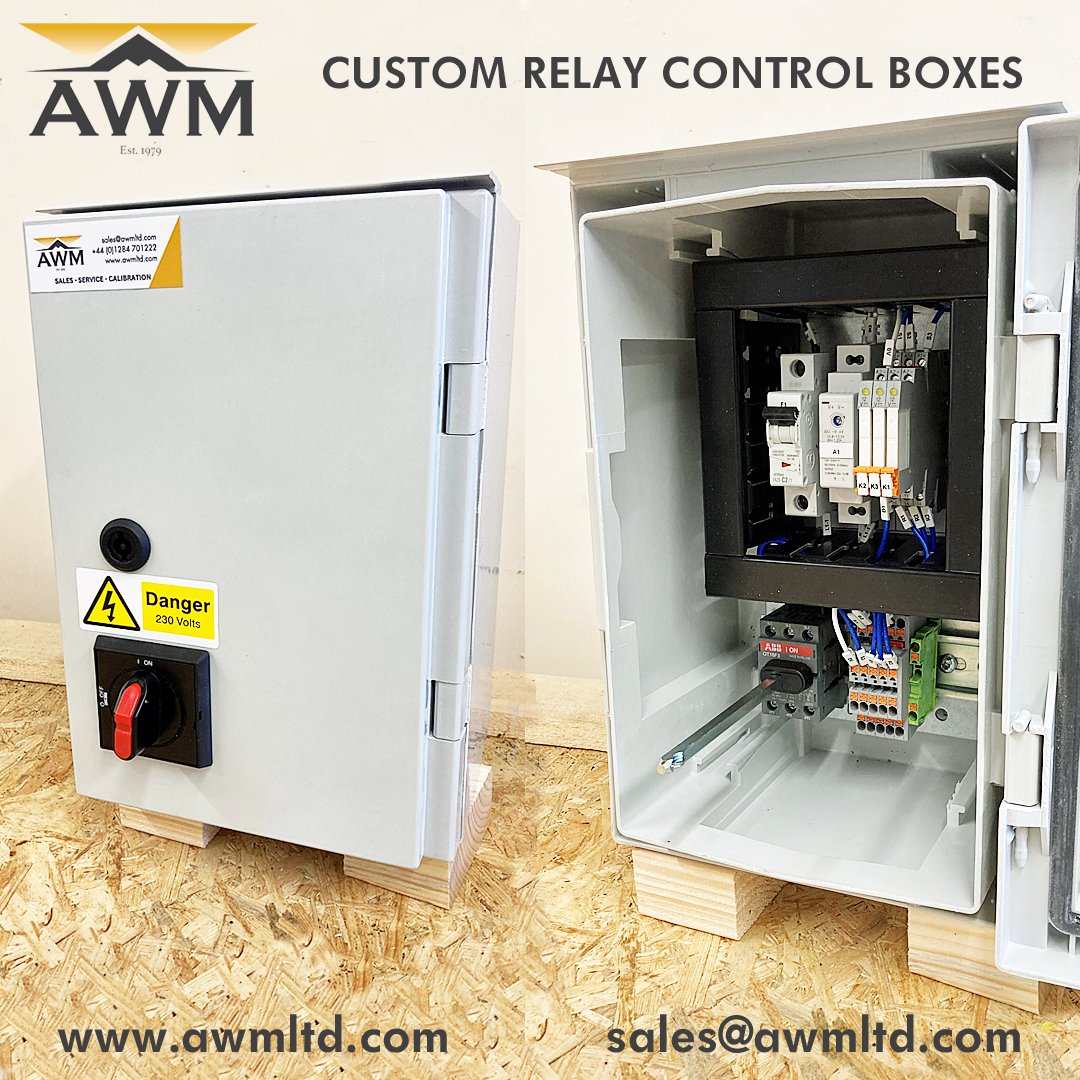 Let us design and build your bespoke electrical solutions. These custom relay boxes will are for an upcoming axle weighing retrofit! 

sales@awmltd.com
+44 (0)1284 701222

#weighing #relays #weighingscales #processcontrol #processautomation #weighingscales #scales #automation