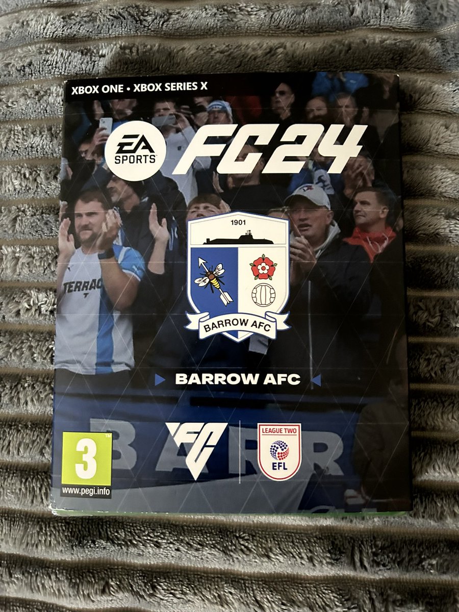 Ellcampbell3's tweet image. Massive thanks to @BarrowAFC for my copy of EA FC 24! Can’t wait to use the 🐐 Ell Newby