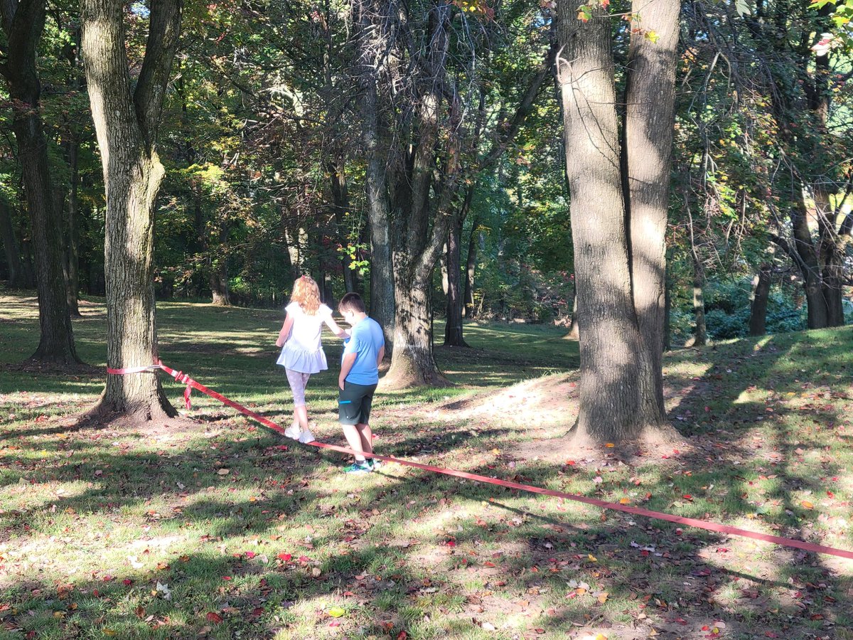 Burrell_PE's tweet photo. Slack Line partner work this Monday morning. @Stewart_BSD @HMS_MrsTurk https://t.co/dEAEVDawzQ