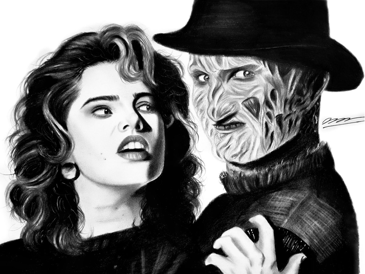 'This, is God!' 
Freddy Krueger and Nancy Thompson
@_Robertenglund @LangenkampH

Happy spooky season!! 🎃

#NightmareOnElmStreet #FreddyKrueger #NancyThompson #Horror #HorrorMovies #Drawing #PencilDrawing #GraphitePencils #Art #FanArt #MyArt #MyArtwork #Artist #TraditionalArtist