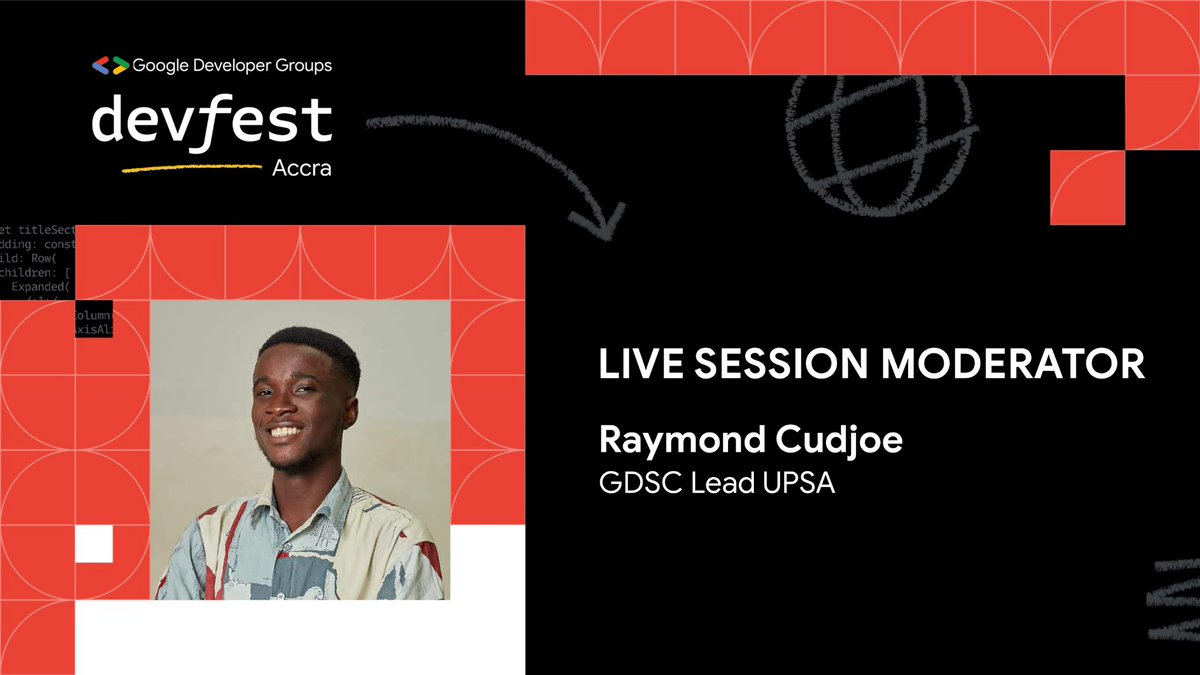 Get ready for the first session of DevFest Accra 2023 live on YouTube on the 17th of November 2023 #GDGAccra #DevFestAccra