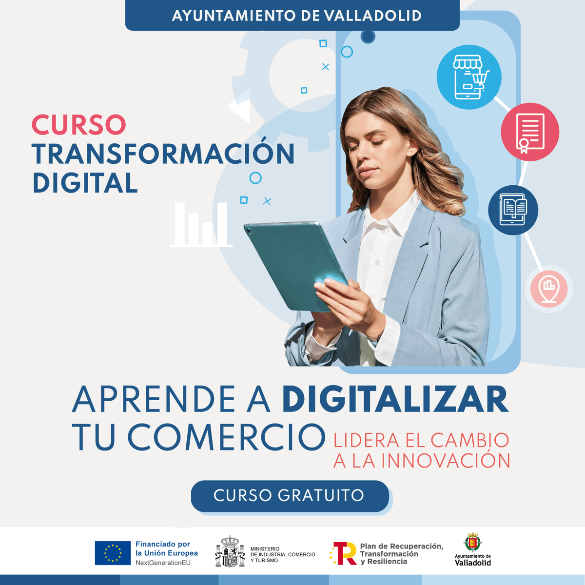 DicampusForm's tweet photo. ¡El @AyuntamientoVLL abre nueva edición! Aprende cómo posicionar tu negocio en los primeros resultados de #Google, ¡y 100% gratis! ¡Solicita tu plaza cuanto antes!

Más info: 
📩valladolid@dicampus.es
📞+34 722 536 466

 #SEO #SEM https://t.co/ahvinNJEHK