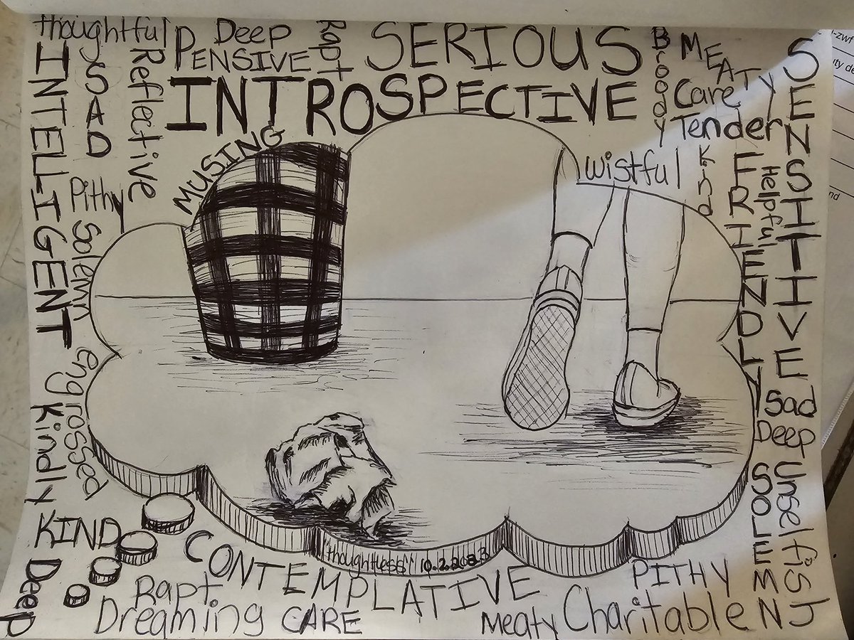 My Bulldogtober drawing for Day 2 "thoughtless". #bulldogtober2023 #inktober I am eager to see our sts submissions. <a href="/GOWHS_Art/">WHS Art</a>