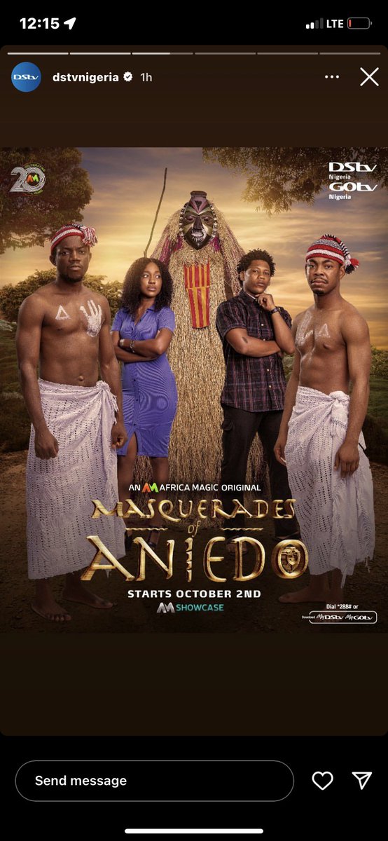 Allison_Nuel's tweet photo. MY NEW SERIES COMES TO #africamagic and #showmax today.
8:00pm.
Every Mondays to Fridays!!
MASQUERADES OF ANIEDO!
#AMMOA #AMMasqueradesofaniedo #AMAniedo #Abaeze https://t.co/o7MVzeLgPU