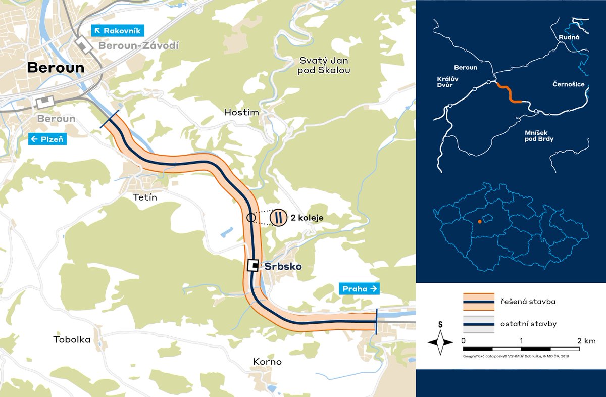 Modernizace koridoru mezi Karlštejnem a Berounem začíná!

Zahajujeme další stavbu, na kterou čekají nejen cestující, ale i místní. Trať totiž zásadní rekonstrukci potřebuje. Zabezpečovací zařízení pamatuje meziválečné období, trakční vedení je původní z roku 1973. Stavba bude pro