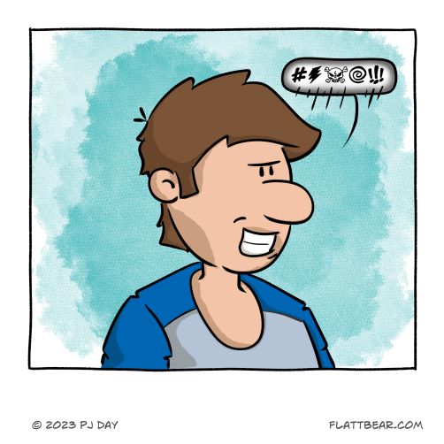 Potty Mouth #flattbear #comics #webcomics #elblobbo