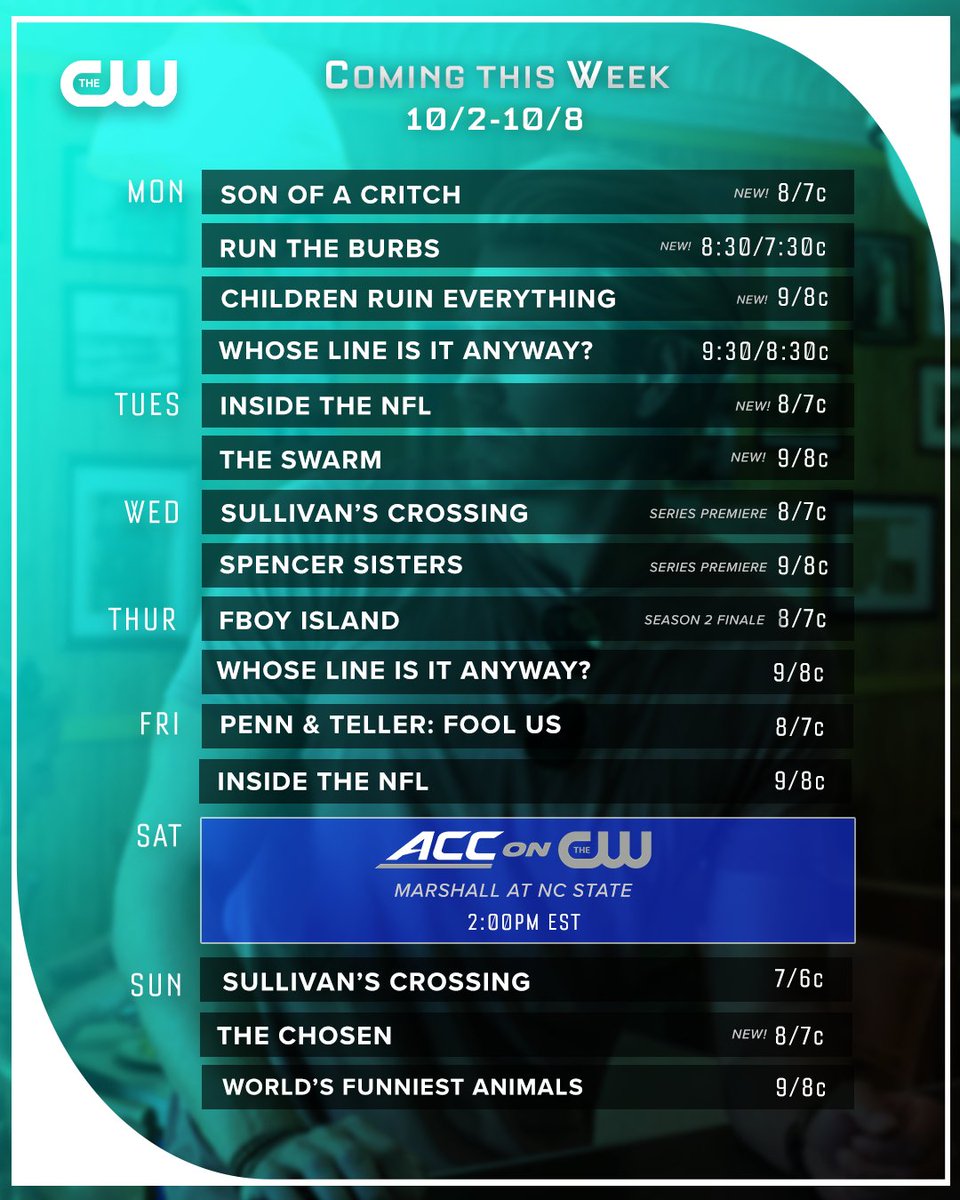 TheCW's tweet photo. Who else has been patiently waiting for #SullivansCrossing ✋ ✋Check out what's airing #ThisCWeek! https://t.co/Aklx5xV7oC