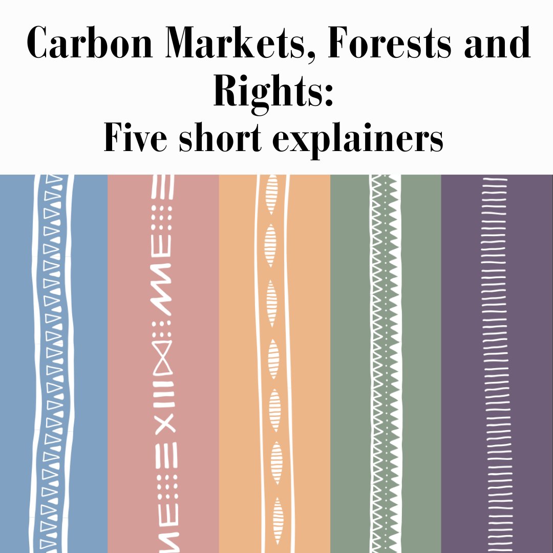 #Thread
New series of explainers aims to help #Indigenous and forest peoples identify questions they need to ask and consider to make their own self-determined decisions about how to respond to the rush of interest in their lands from #CarbonMarket actors.
bit.ly/carbon-markets…