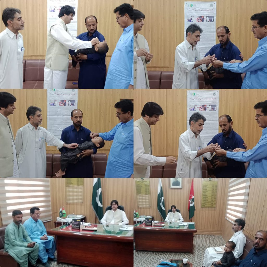 Polio Campaign inaugurated by AC Nushki <a href="/ShazadZehri/">Shahzad Zehri</a> with DHO Nushki Dr Imran Lashari.
<a href="/cs_balochistan/">Chief Secretary Balochistan</a> <a href="/CMDUBalochistan/">Chief Minister Delivery Unit - Balochistan</a> <a href="/EndPolioNow/">EndPolioNow</a> <a href="/WHO/">World Health Organization (WHO)</a>
