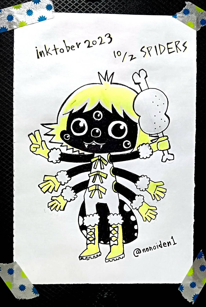 nonoiden1's tweet photo. 2日目「蜘蛛」

#インクトーバー 
#inktober 
#inktober2023 https://t.co/esw6VGjCOv