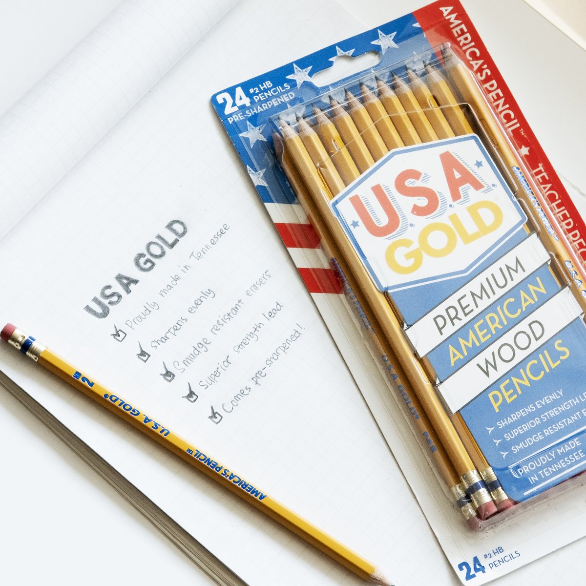 Unleash your creativity with the brilliance of premium made USA Gold Pencils  🎨✨✏️ Elevate your sketches, doodles, and masterpieces with these premium quality pencils.