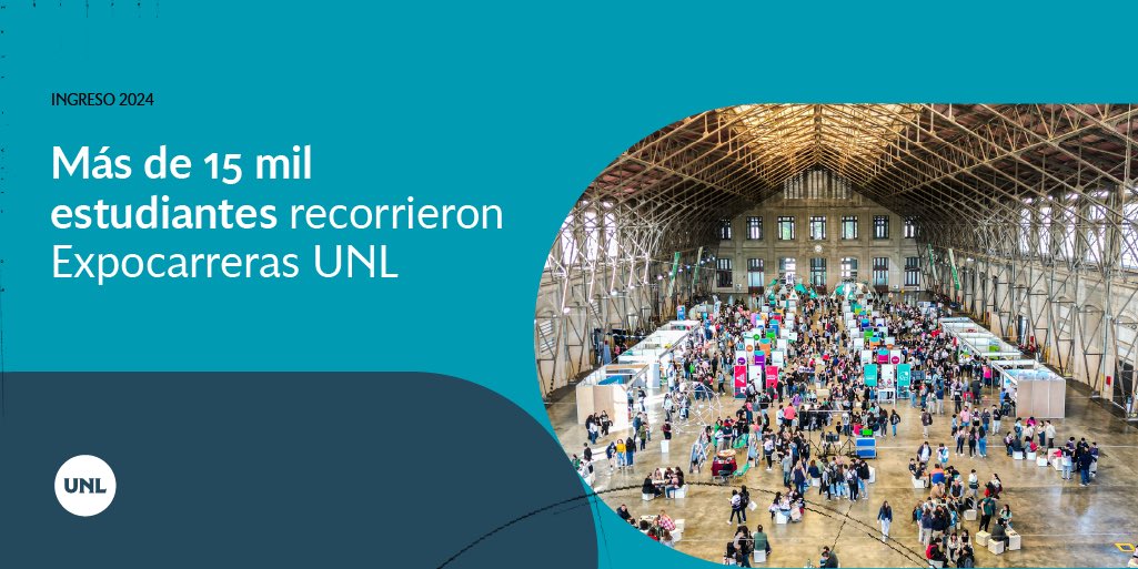 #Ingreso2024 👩🏻‍🎓 Más de 15 mil estudiantes de diferentes localidades de toda la región recorrieron la nueva edición de Expocarreras UNL. La propuesta se desarrolló de manera exitosa del 27 al 30 de septiembre en la Estación Belgrano. ℹ️ unl.edu.ar/noticias/news/…