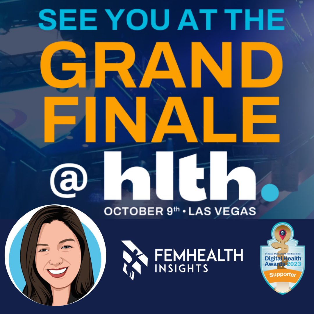 We are SO excited to be presenting the inaugural women's health digital health award <a href="/DigiHlthHubFdn/">Digital Health Hub Foundation</a> at <a href="/HLTHEVENT/">HLTH</a>! Check out the Finalists and don’t forget to sign up to attend the Grand Finale!

🔗 digitalhealthhub.org/awards/2023/ho…

#DigitalHealth #HLTH23 #DigitalHealthAwards