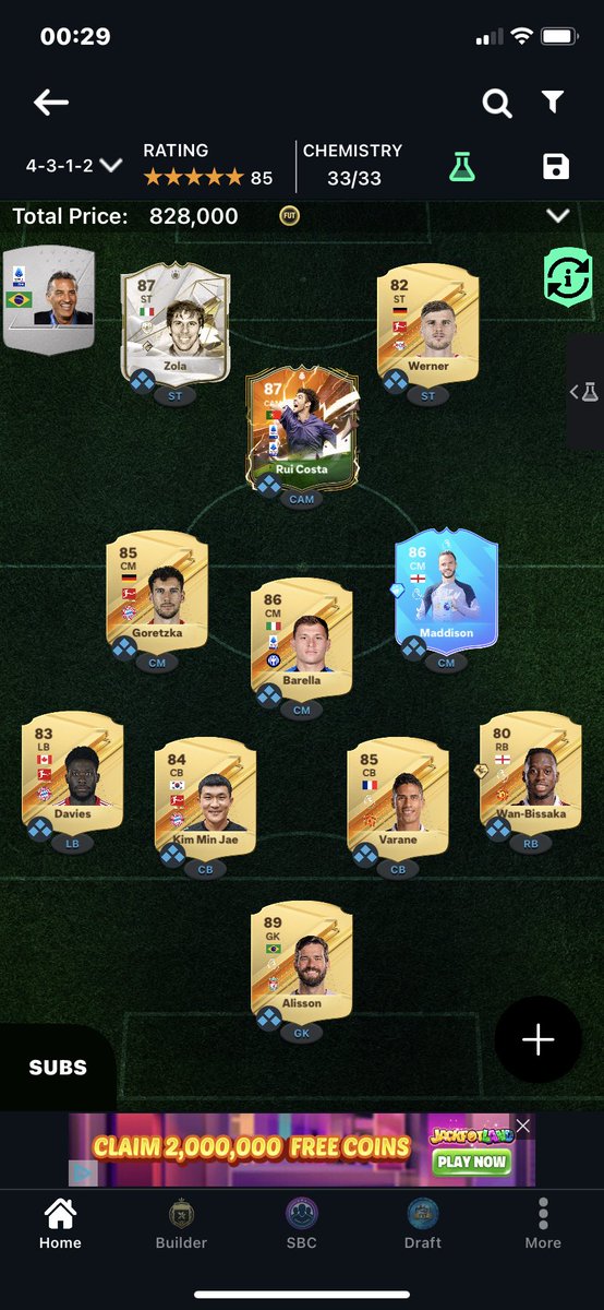 BobbyHigham1's tweet photo. @MCbatise @Bradley__69 @FUT_Rory How does Casemiro play in game? Wondering about putting him in for barella so I can Walker rb https://t.co/SGtCq2DHxD