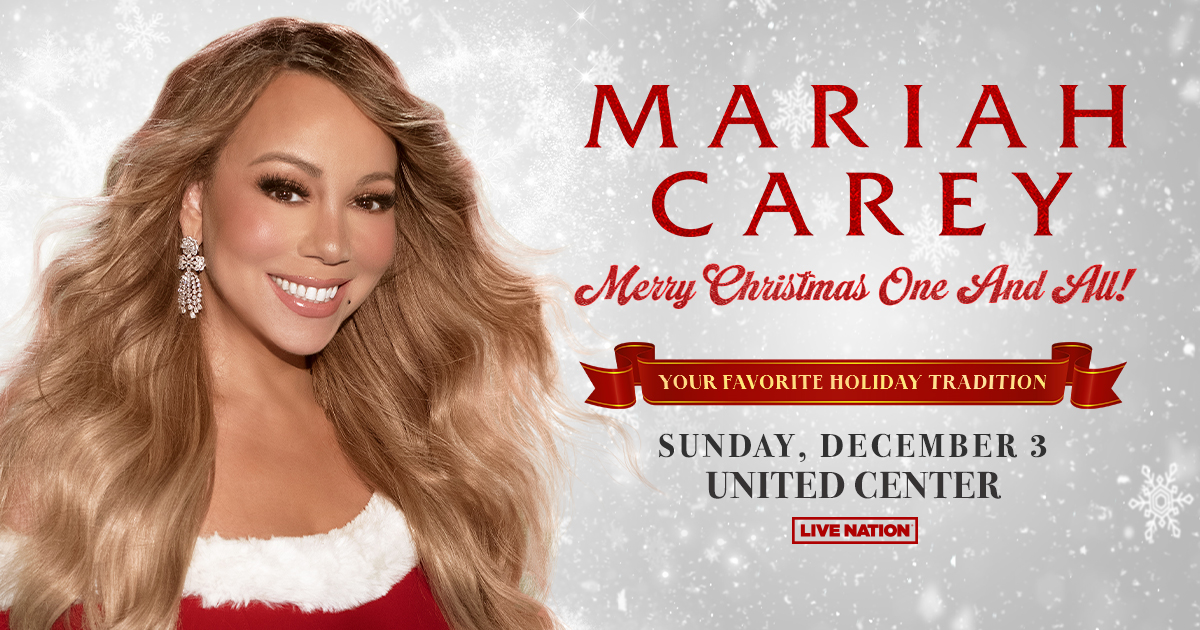 🎁JUST ANNOUNCED🎁  

The Queen of Christmas is coming to Chicago! See Mariah Carey at United Center on December 3rd. Tickets on sale Friday at 10a! bit.ly/3LJnib7