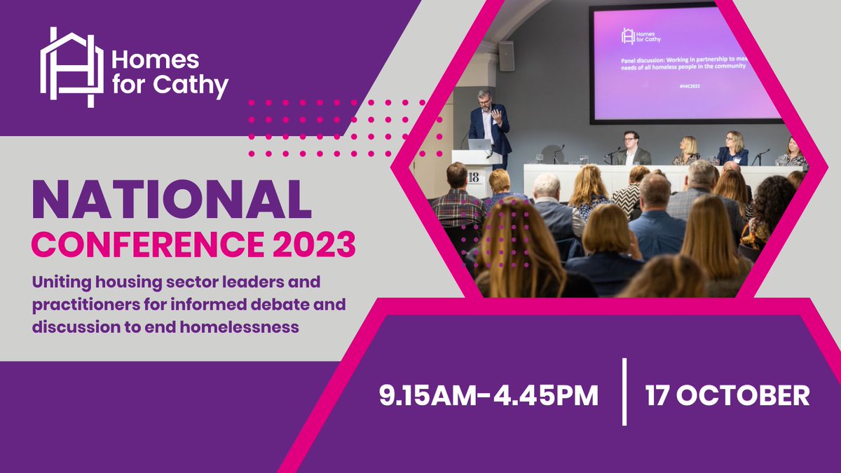 Housing Associations have a crucial role in preventing and ending homelessness. I’m really proud to have joined the board of Homes for Cathy. It would be great to see Housing sector colleagues at our conference in London later this month.  homesforcathy.org.uk/2023-conference