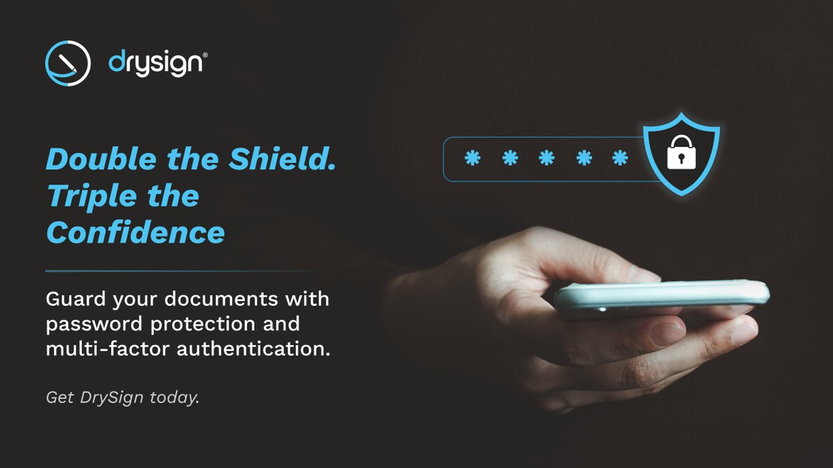 DrySignbyExela's tweet image. It's more than just a signature; it's the peace of mind that your workflows are fortified against any unauthorized access.

Upgrade your document security and sign with absolute confidence: ow.ly/tchu50PRavW

#DocumentSigning #DrySign #DocumentSecurityandSigning #Drysigning