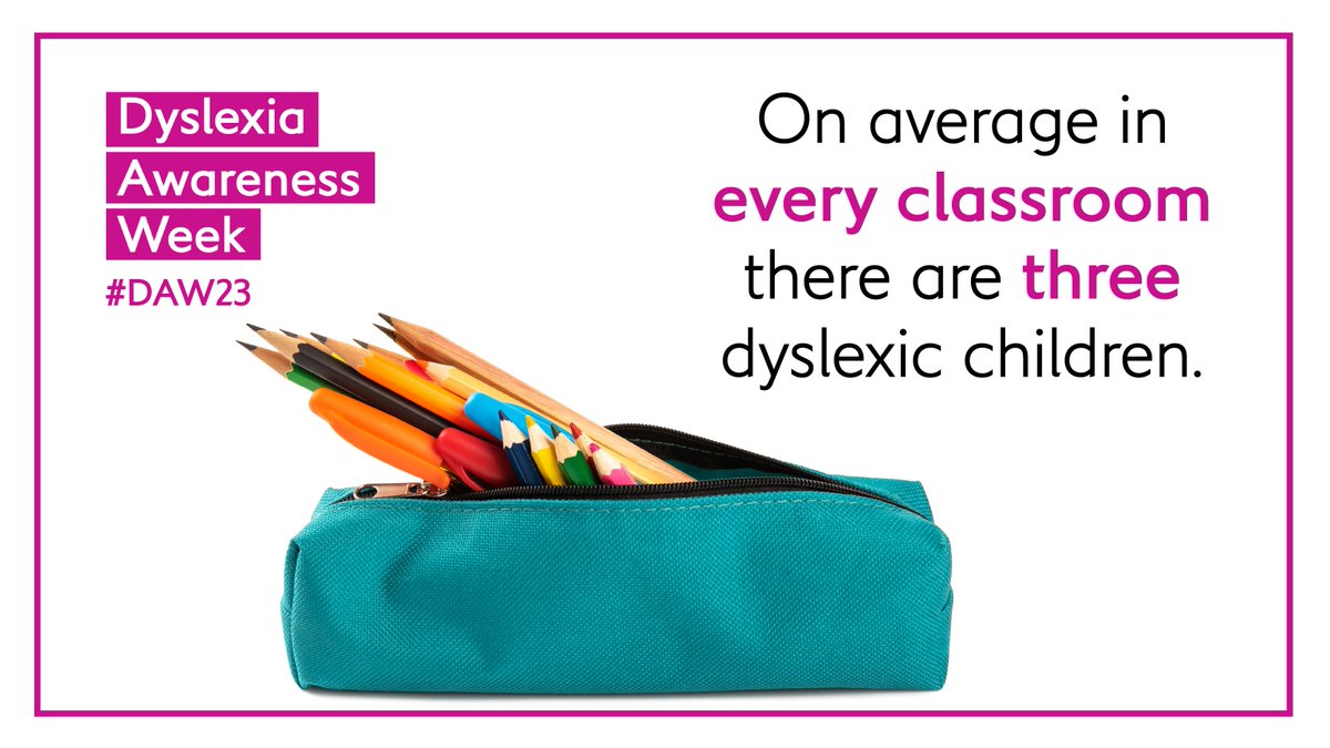 That's around 900,000 dyslexic children in schools across England.
#DAW23 #UniquelyYou
