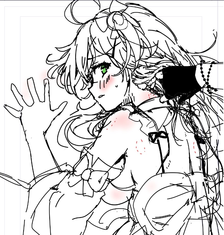 無から下書きを描く配信お疲れ様でした
今日はここまで
一晩寝かせて修正しておきます(˘ω˘)

続きは木曜〜 