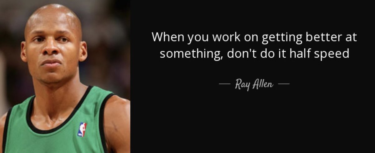 Netsonfire23's tweet photo. MOTIVATION MONDAY 🗣️🗣️🗣️

Today we have a quote from Ray Allen, one of the greatest shooters in the NBA. 👋🏽

One thing we tell our players at Nets on Fire is to do, “game like reps.” If you don’t go hard when you are training, you aren’t getting better! Go hard in training! 😤🔥 https://t.co/M46AVjkRez
