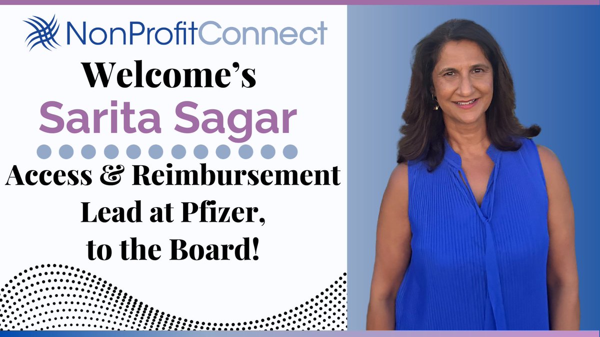 NPConnectNJ's tweet image. We're delighted to have  Sarita Sagar, Access and Reimbursement Lead at Pfizer, join our Board! Welcome to the board, Sarita ✨! We look forward to the fresh ideas you'll bring to NonProfitConnect.

#nonprofitconnect #nonprofitboardmember #boardmemberspotlight