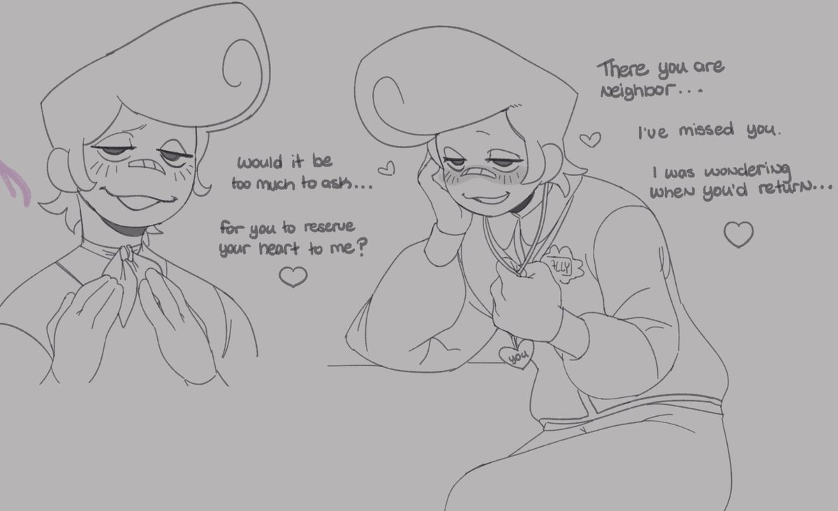 InkPool's tweet image. I've been holding onto these sketches for a few months and completely forgot about them. A little bit of indulgent Y/N interaction for you! ✨💫

#WelcomeHome 
#WallyDarling