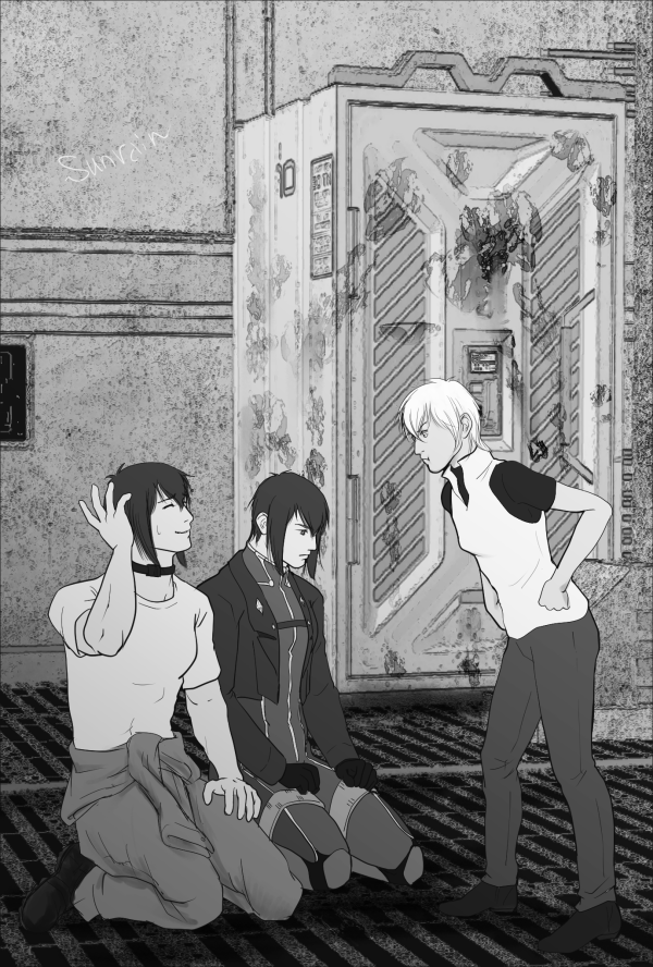 これはモノクロ絵……。お前らナニがあったって感じだねえw 