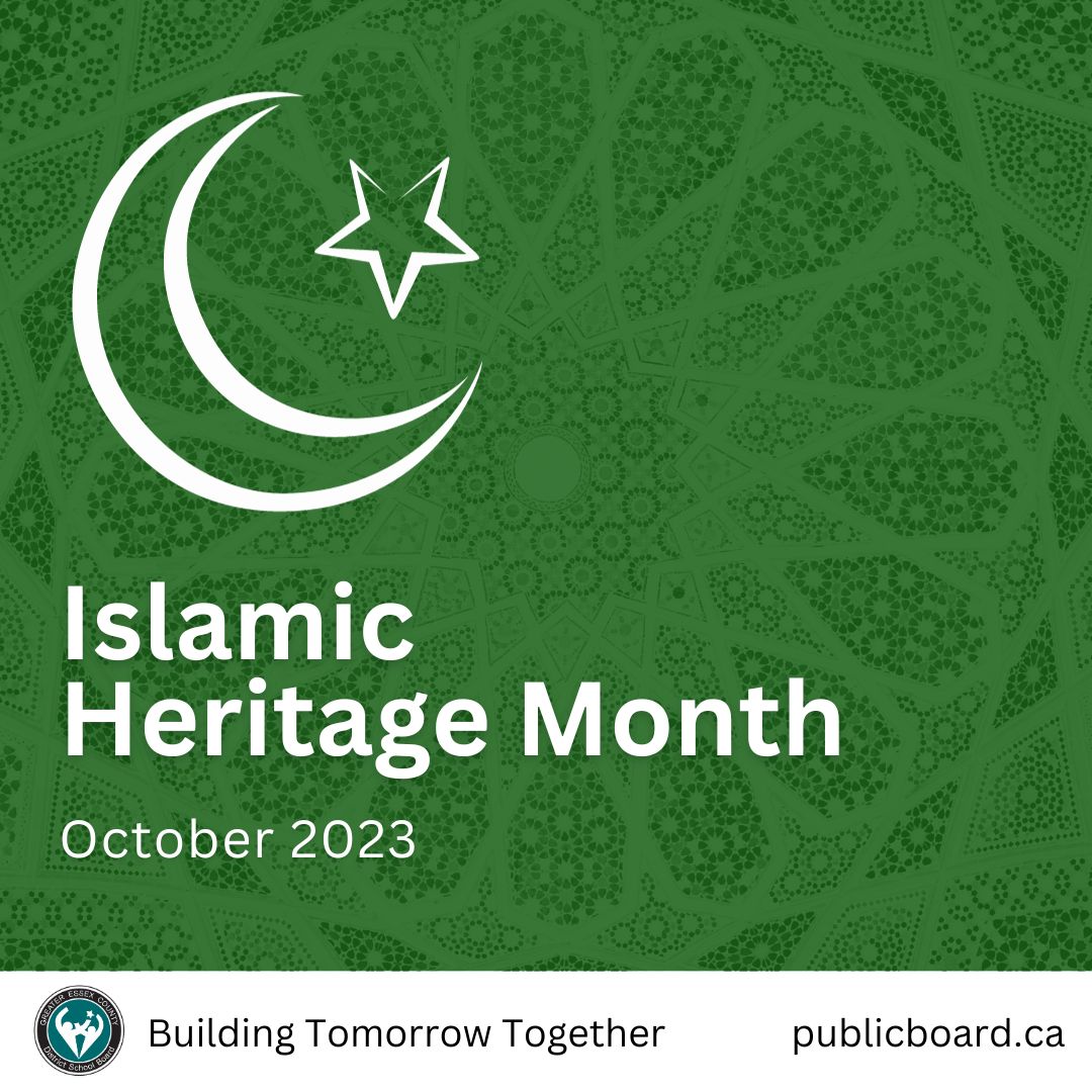 October is Islamic Heritage Month, an opportunity to celebrate the rich history and cultures of all Muslim Canadians who have long contributed to the development of our country. In honouring the vibrant history and contribution of Muslims, we also condemn all forms of hate and