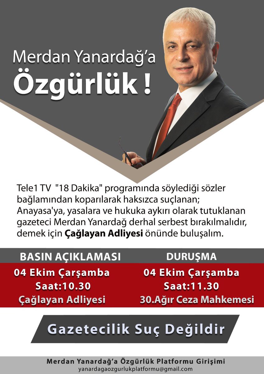 #MerdanYanardağaÖzgürlük 

Orada olacağız…