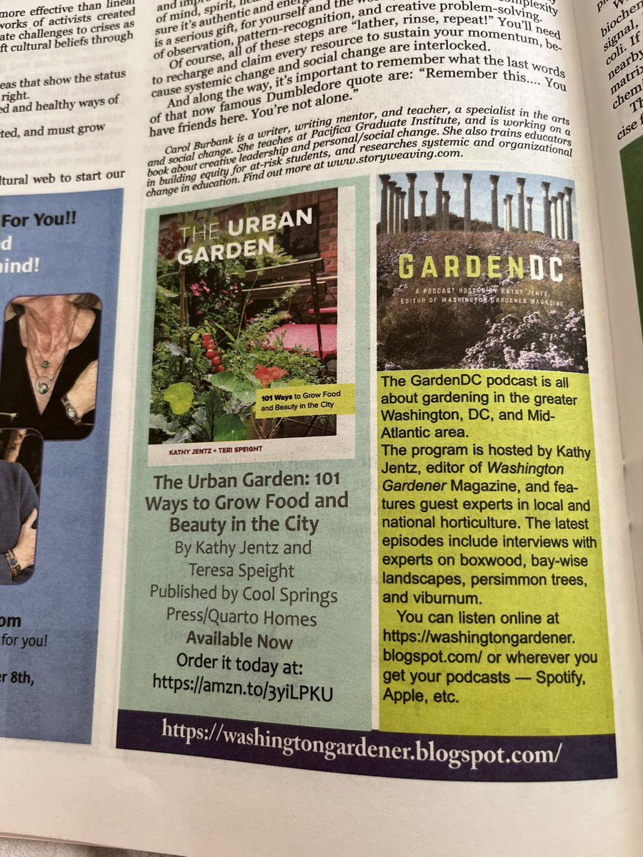 WDCGardener's tweet photo. Check out my article on unusual #pollinator garden plant picks in the Fall 2023 issue of @PathwaysMagazine #pathwaysmagazine #pathwayscommunity you can pick up a free copy at #dmv locations or read it at their online site. #pathwaysmagazinecontributor https://t.co/TUU6e5gWaw