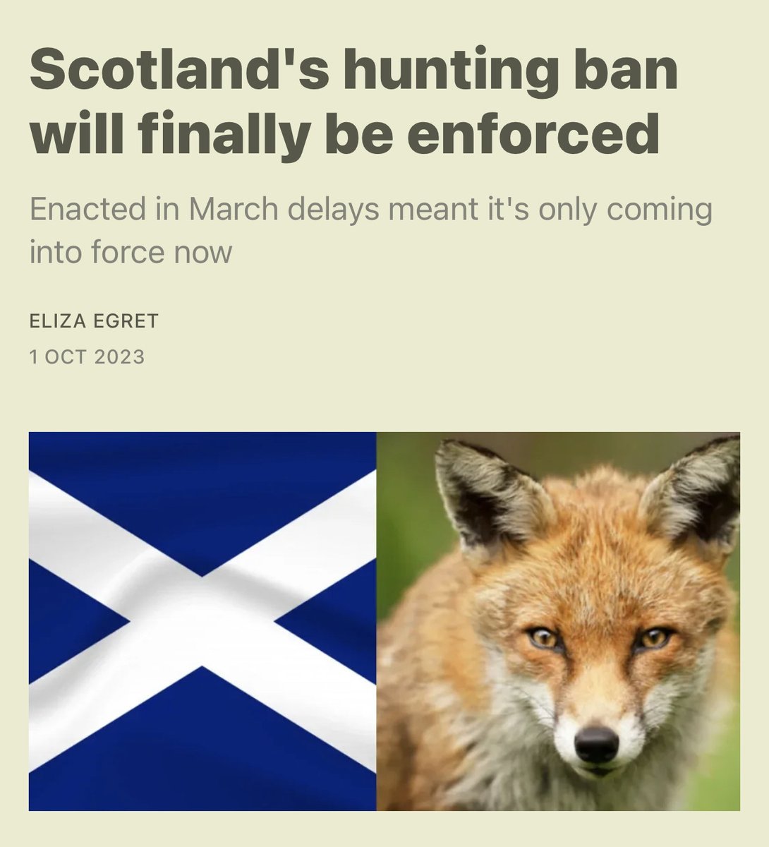 About time! 

RT if you agree we need to see every other nation follow suit and introduce a new proper ban on hunting!