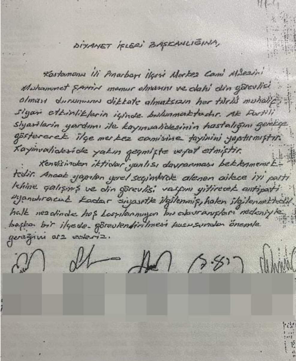 solcugazete's tweet photo. Kastamonu'da emekli imam Muhammed Şahin, iddiaya göre uğradığı baskılardan dolayı intihar etti.

İmamın yakınları, AKP'li isimlerin Şahin'in "muhalif siyesi etkinliklere" katıldığı gerekçesiyle şikayet edildiği dilekçeyi paylaştı. https://t.co/Fi7FYYgTKz