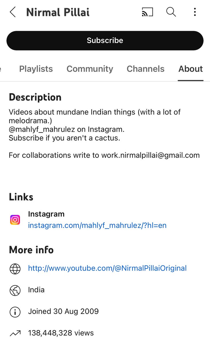 erbmjha's tweet photo. Nirmal Pillai, a well-known influencer with a significant Instagram following of 670K and nearly 500K YouTube subscribers.

He is shamelessly sharing a distorted map of India without the Northeast and Kashmir. Requesting @YouTubeIndia to take down this video.

These channels should be permanently deleted.