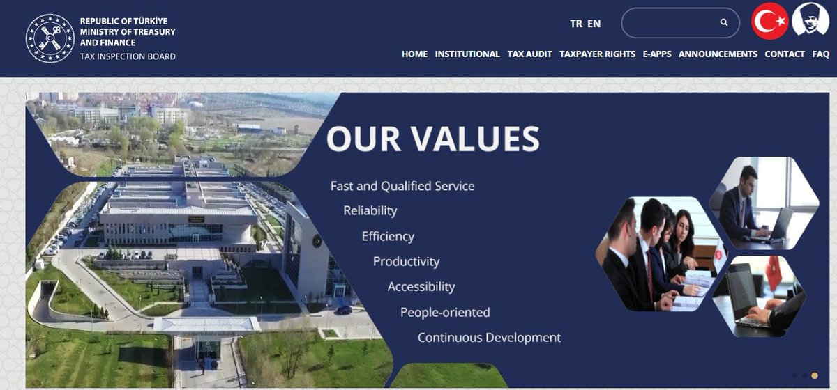 vdksosyalmedya's tweet photo. The updated version of the Tax Inspection Board's official website is now available. For Access:

https://t.co/YhHApRuolr 

Başkanlığımızın güncellenen resmi internet sitesine aşağıdaki link üzerinden erişim sağlayabilirsiniz: 

https://t.co/ubYjQE9bbR https://t.co/rrNRPIR0qE
