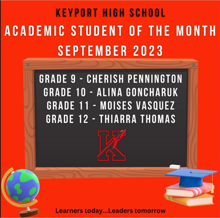 Congratulations to our September Academic  Students of the Month!