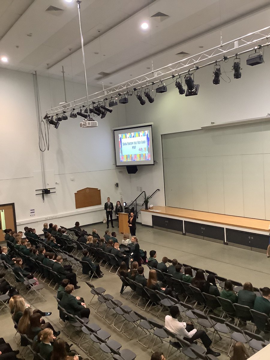 stmungo_mvp's tweet photo. Since its Show Racism the Red Card Week some of our amazing MVP Ambassadors were giving a presentation to all the school houses. We're very proud of them @StMungosFalkirk @MissMcKnight14 @MissCunninghamK @MVPScot @miss_ajess https://t.co/IFtp6VSJtW