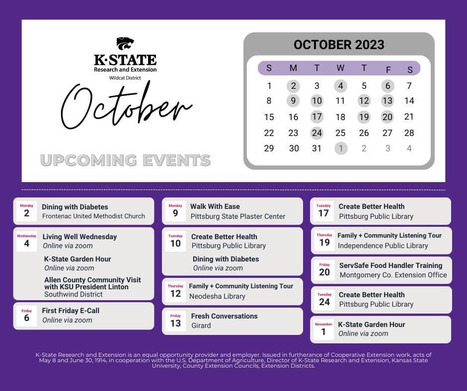 Wildcat_Ext's tweet photo. 🗓 October 🗓

Almost spooky how quick another month has flown by! 🧙🏼‍♀️🕸️

To find out more information about a program on this calendar, visit our website at https://t.co/TcvHWz1LnG or ask us in the comments below! 👇 https://t.co/kC6aAqgRu1