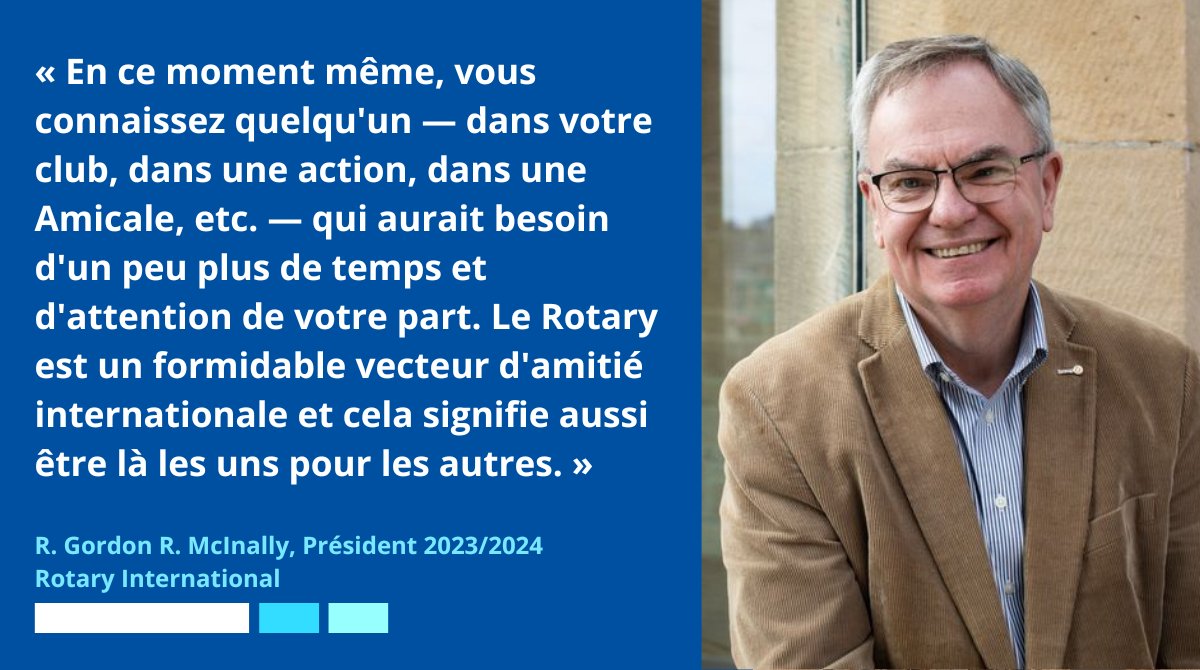 L'Organisation mondiale de la Santé désigne le 10 octobre comme la Journée mondiale de la santé mentale. Vous et votre club pouvez faire beaucoup. 

À découvrir dans le messge présidentiel d'octobre. 

on.rotary.org/32VbvhC