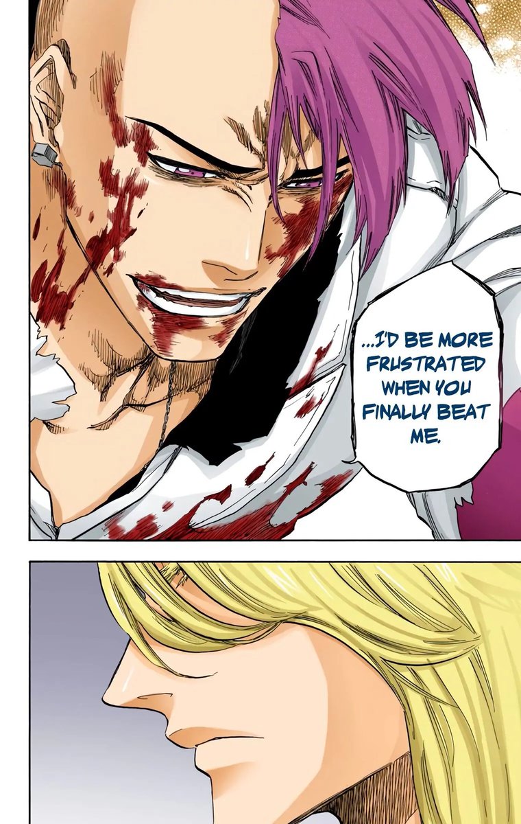 DBWUDE's tweet photo. Holy shit. One of the best dynamics in Bleach, one of the best fights in Bleach, one of the best backstories in Bleach. Jugram and Bazz B, the absolute goats #DBLEACH https://t.co/Vuny4ilqlE