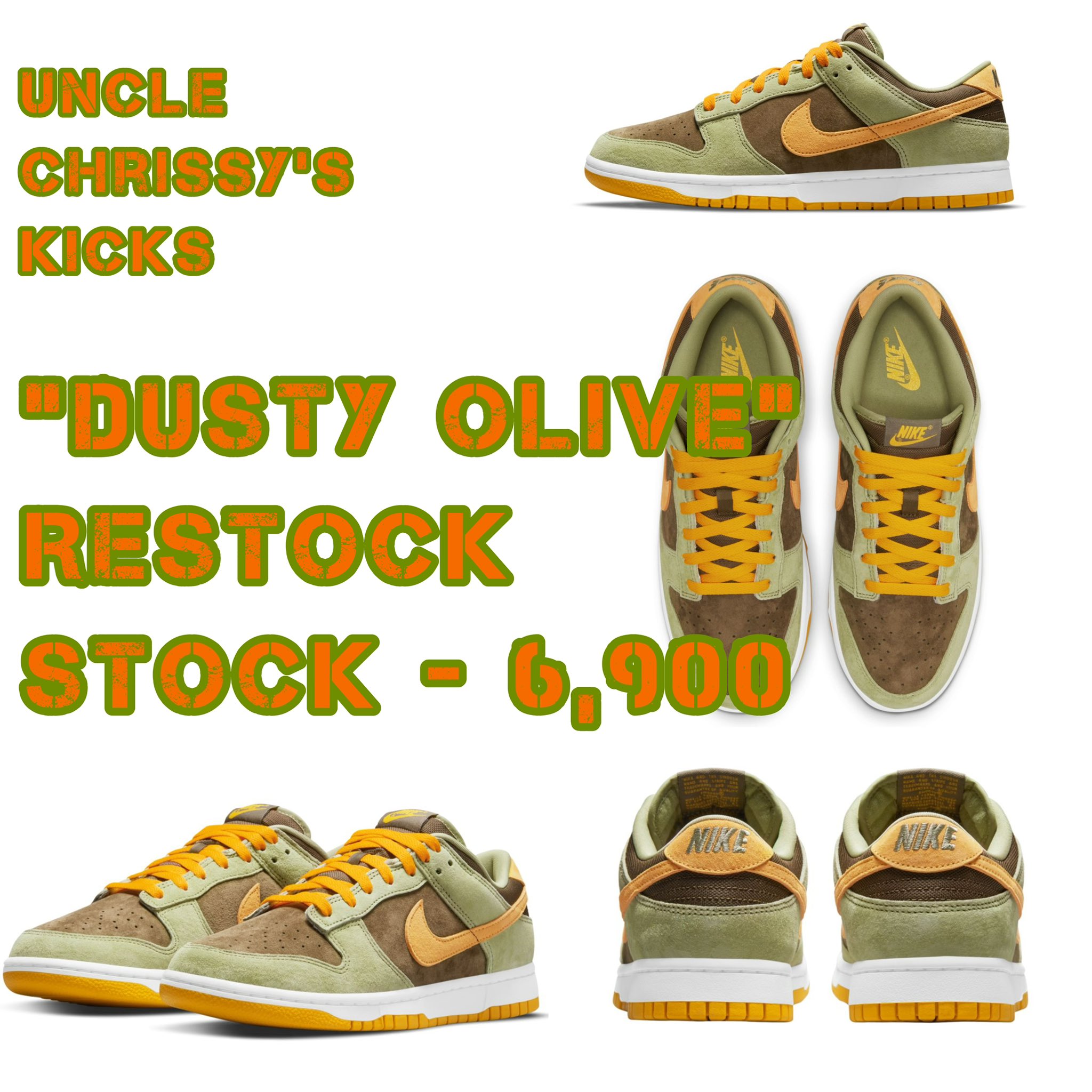 UncleChrissy on X: NIKE DUNK LOW “DUSTY OLIVE” 🚨 RESTOCK