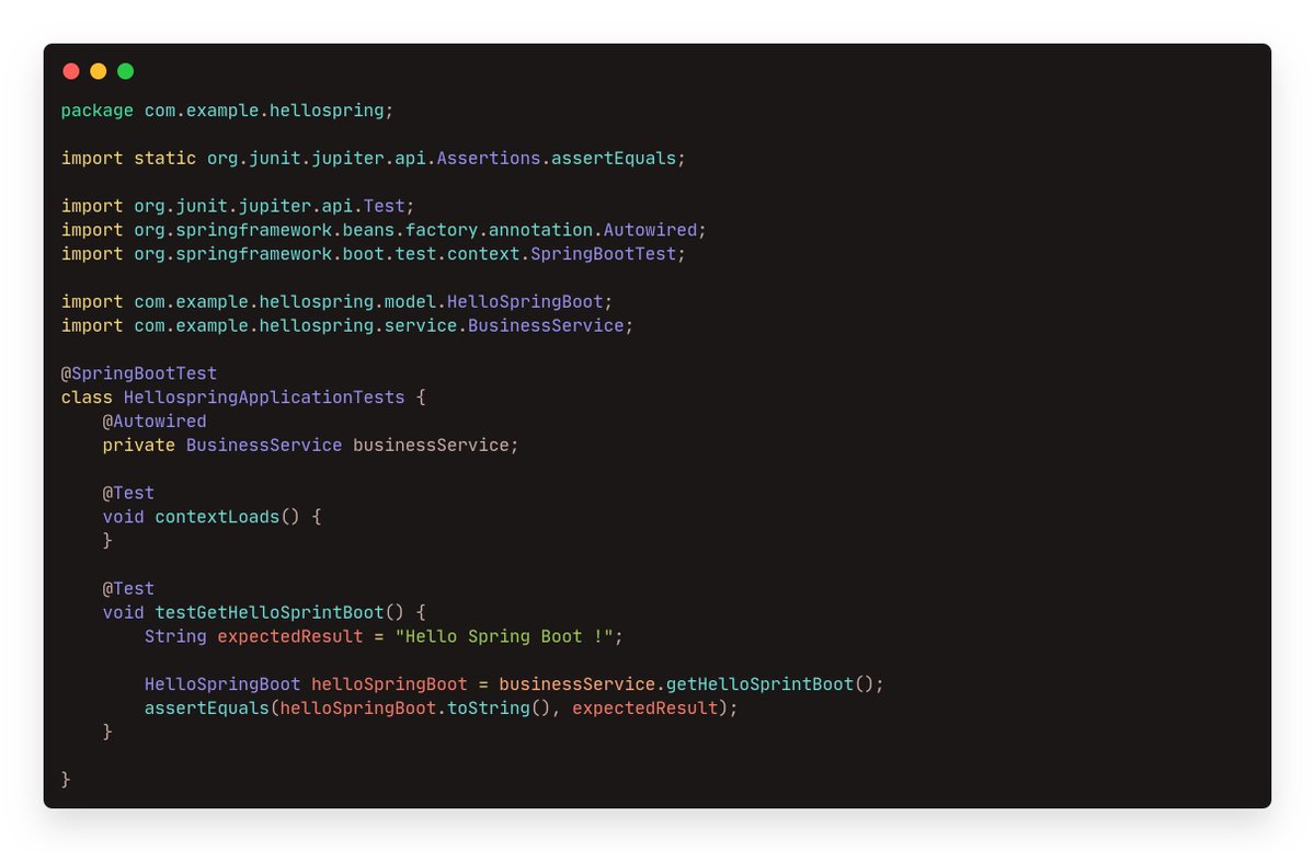 EdmondMakolle's tweet image. Actually learning #springboot 
This is my first #unittest on this Framework !
#CaParleDev
#Java