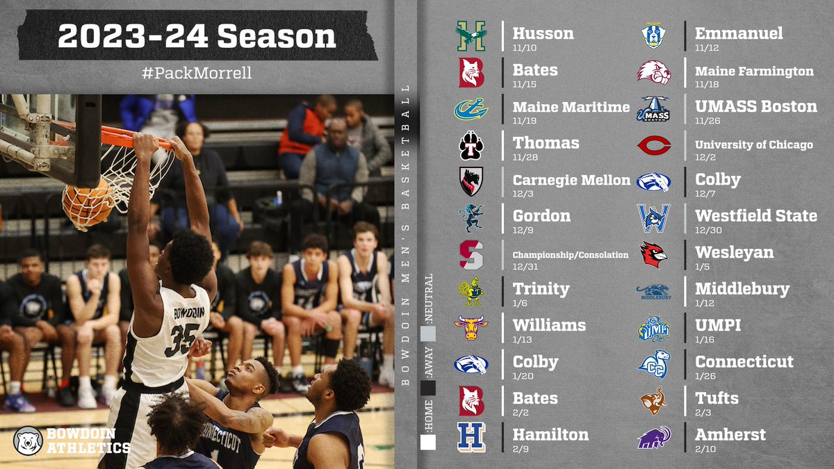 Can't wait to see you! Full schedule below!! <a href="/GoUBears/">Bowdoin Athletics</a>
