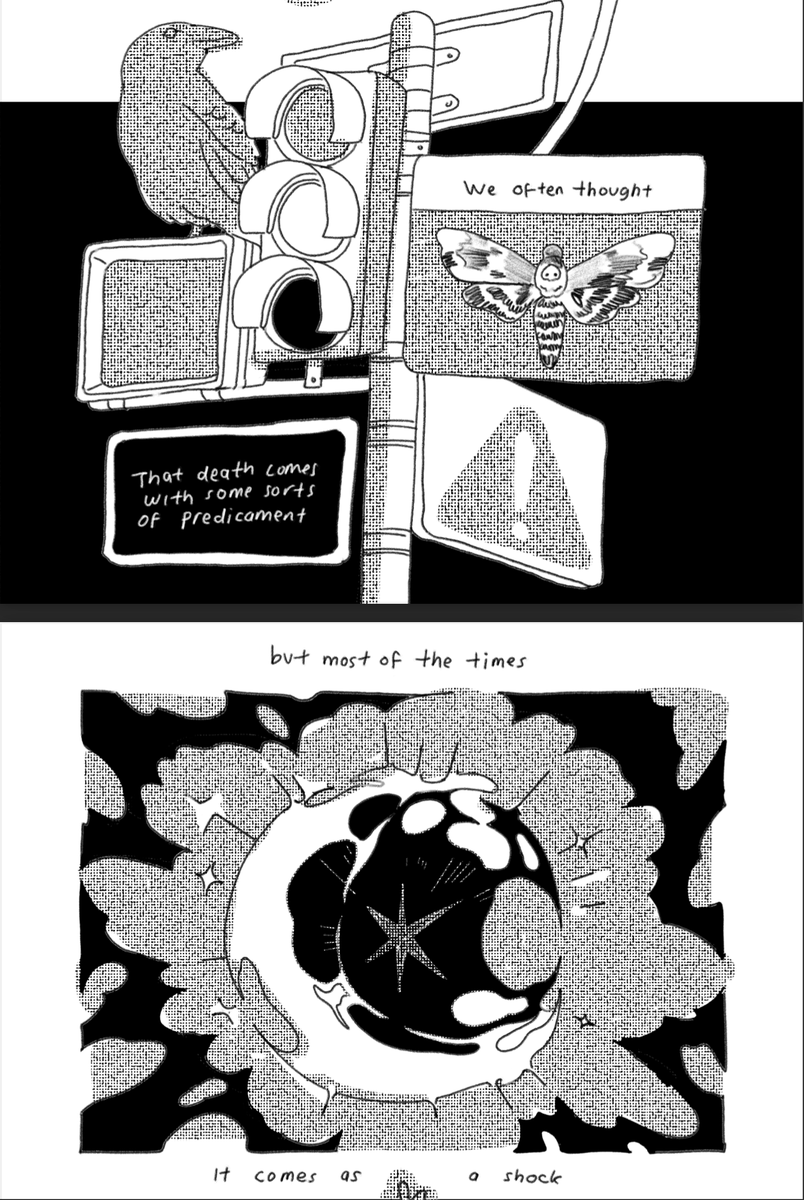 might be the last from me posting about my journal comic, but here are my favorite panels i managed to churn out and filter through out of my complicated feelings from the whole... thing!

i am glad what was repressed before now in some way exist in a certain form 