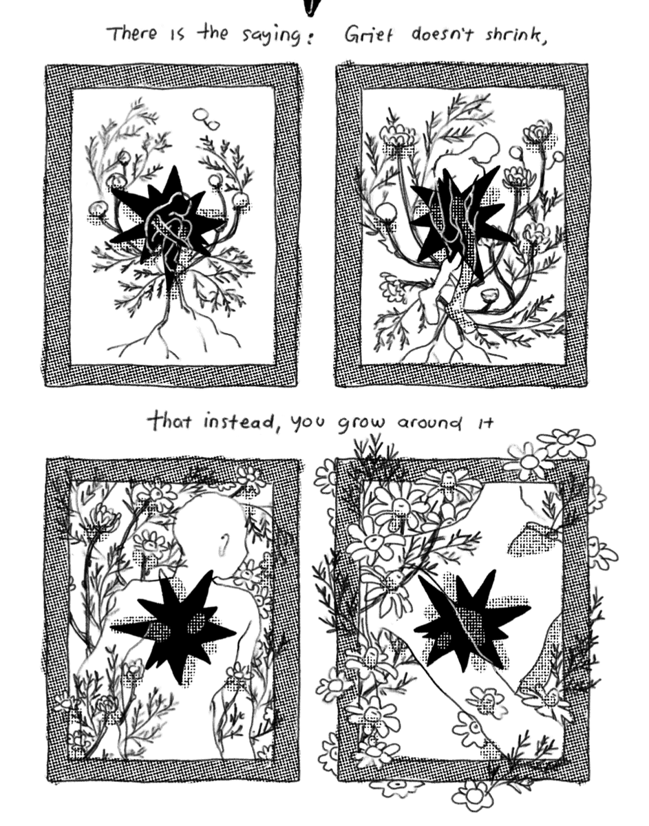 might be the last from me posting about my journal comic, but here are my favorite panels i managed to churn out and filter through out of my complicated feelings from the whole... thing!
i am glad what was repressed before now in some way exist in a certain form