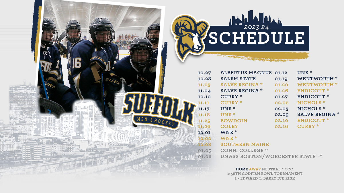 gosuffolkrams's tweet photo. SCHEDULE RELEASE 🚨 @SuffolkMHockey's 2023-24 Schedule Set
📰➡️ https://t.co/9HcWqt2f0O
#RamNation #d3hky #CCCMIH https://t.co/L0FbSVs7dL