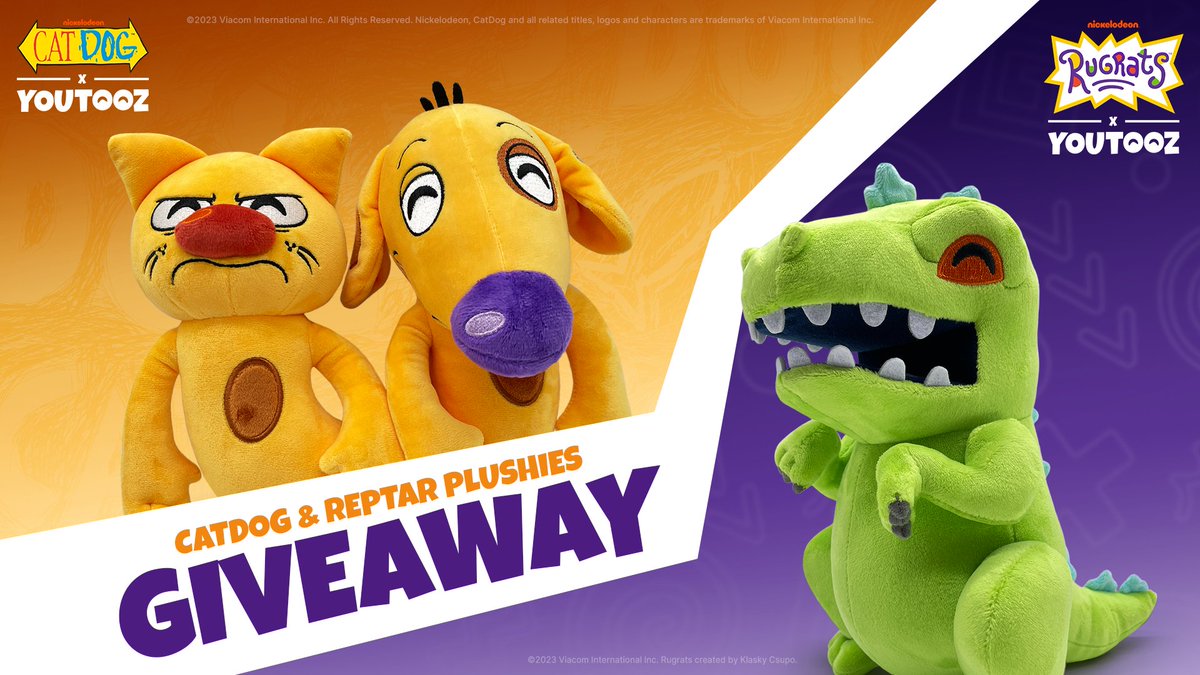 cats or dogs 🤔 giveaway time! 

🔁 for cat
💟 for dog
📝 comment RAWR for reptar

3 winners for each plushie announced tomorrow 😼🐶