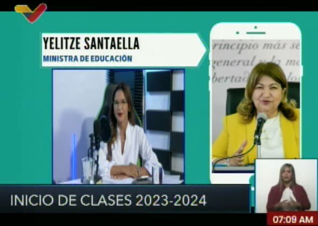 Yelitze Santaella (@_laavanzadora) on Twitter photo Agradezco la entrevista vía telefónica a mis camaradas <a href="/RALDAHIR/">DAHIR RAL® دائير رال</a> y <a href="/pedrojyajure/">Pedro Yajure Hola hola Venezuela.</a>, en el programa "Al Aire", conversamos sobre el inicio de esta fiesta escolar en todo el territorio nacional.
<a href="/NicolasMaduro/">Nicolás Maduro</a>
@MPPEDUCACION Agradezco la entrevista vía telefónica a mis camaradas <a href="/RALDAHIR/">DAHIR RAL® دائير رال</a> y <a href="/pedrojyajure/">Pedro Yajure Hola hola Venezuela.</a>, en el programa "Al Aire", conversamos sobre el inicio de esta fiesta escolar en todo el territorio nacional.
<a href="/NicolasMaduro/">Nicolás Maduro</a>
@MPPEDUCACION